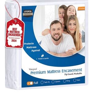 Mattress Encasement FULL 10” Waterproof Bed Bug‎ Proof Zip Guard